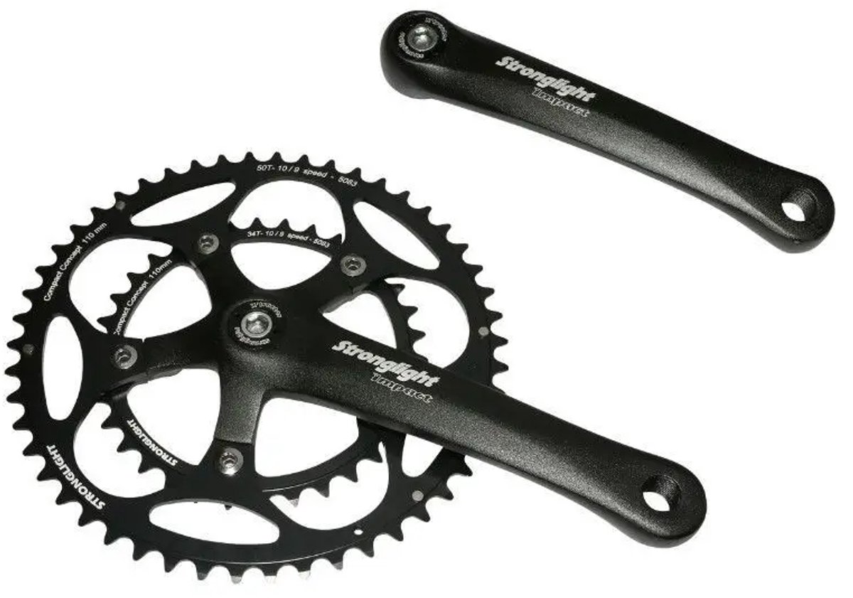 Stronglight Kurbelgarnitur 2F IMPACT 170 mm schwarz 34/50