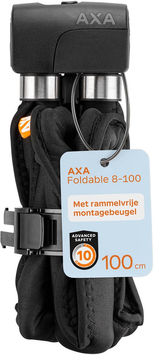 AXA Faltschloss Foldable 8 - 100 100 - robustes Fahrradschloss mit hoher Sicherheit