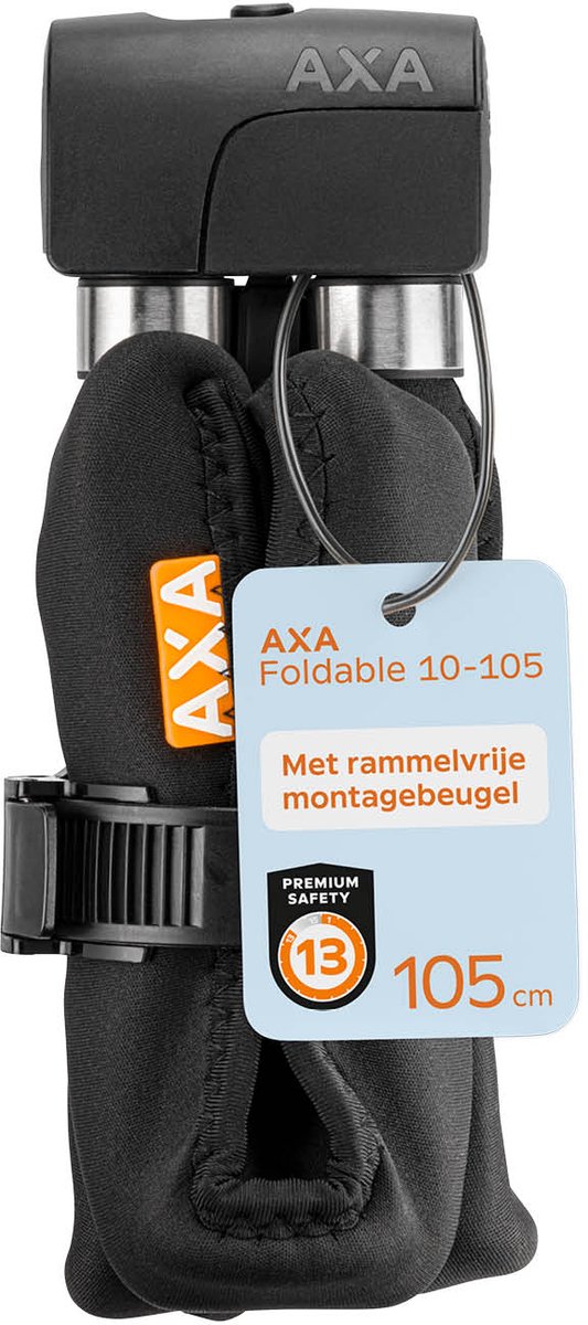 AXA Faltschloss Foldable 10 - 105 Größe 10 - flexibles, sicheres Fahrradschloss