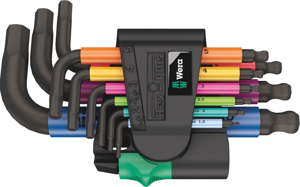 Wera 950/9 Hex-Plus Multicolour 2 Winkelschlüsselsatz metrisch 9-teilig