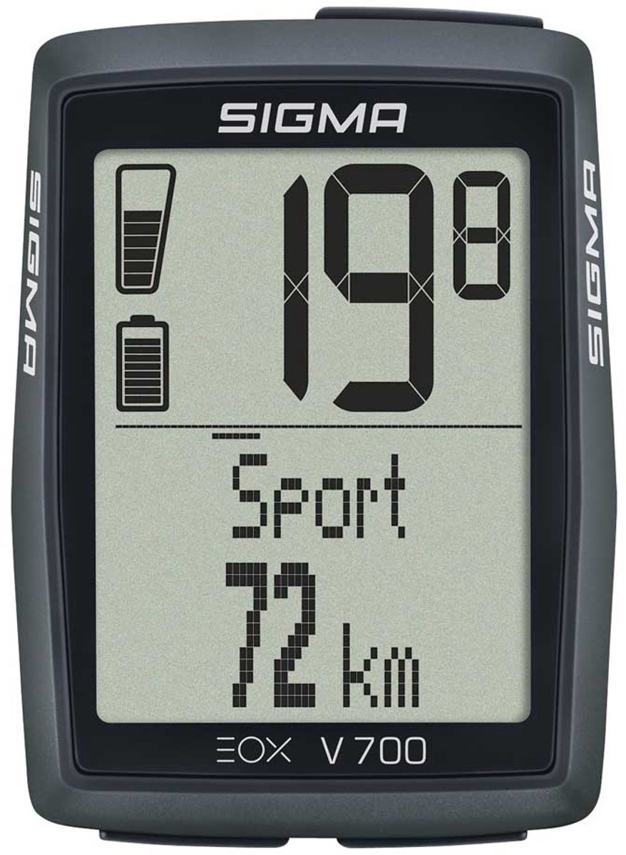 Sigma Computer EOX VIEW 700 E-Bike-Computer Schwarz - 2-Zoll Display mit App-Steuerung