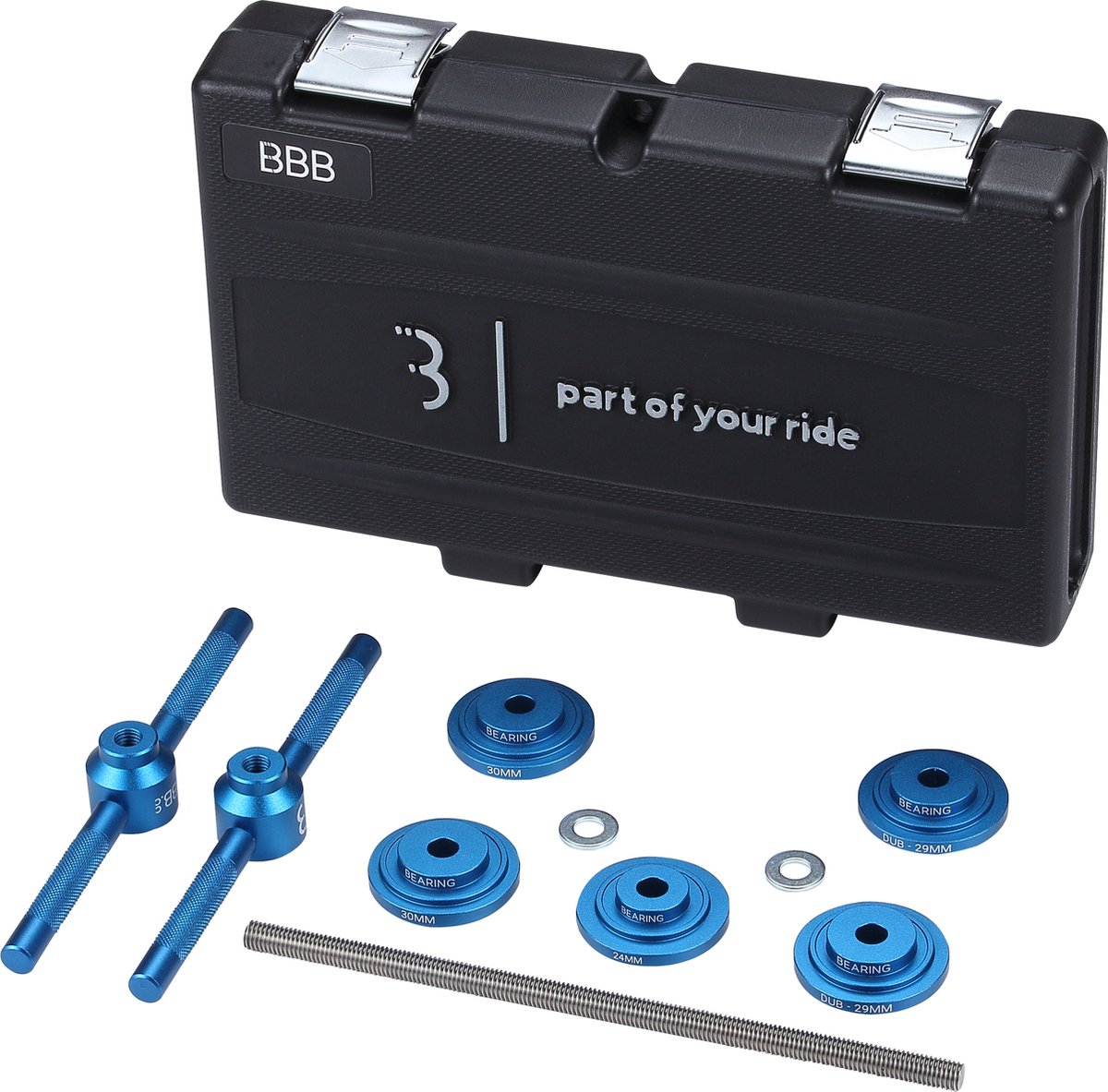 BBB Cycling BBB toolcase BearingPress set 22/24/29/30mm 22 schwarz - präzises Lagerpresswerkzeug