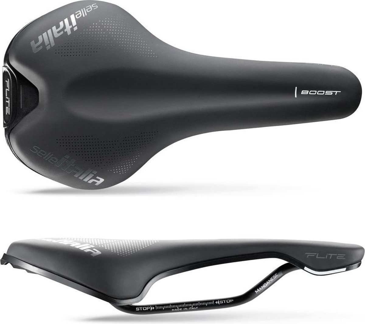 Selle Italia Flite Boost TM S1 Rennradsattel 135 × 248 mm - Manganese Rails, Soft-Tek Bezug