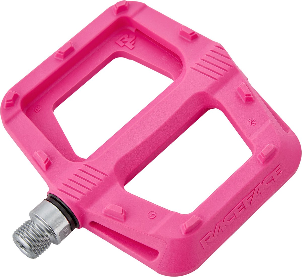Race Face Ride Plattform-Pedal, magenta lila - robuster Grip für Trail & Alltag