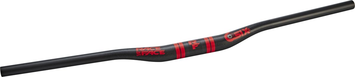 Race Face SixC Carbon Riser Lenker, 35.0, 820x20mm, rot/schwarz - maximaler Kontrolle und Steifigkeit