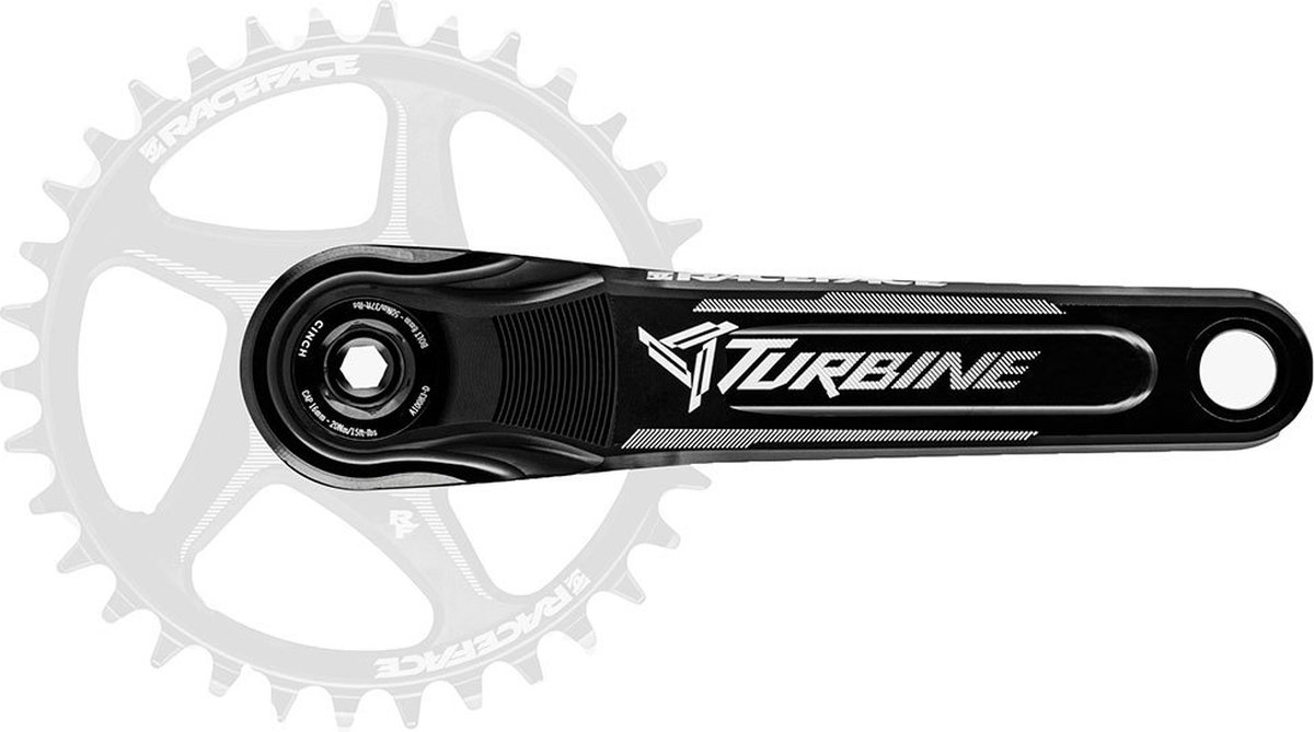 Race Face Turbine Kurbel, 170mm, 136mm, 30mm, blau - leichte Performance-Kurbel
