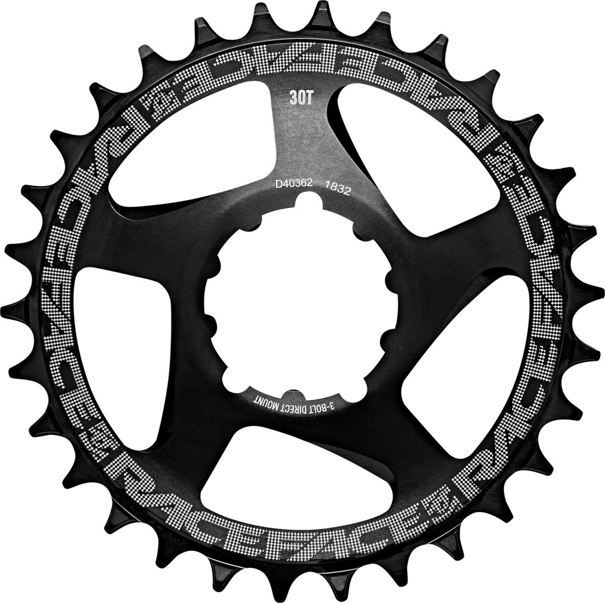 Race Face SRAM 3-bolt Direct Mount Kettenblatt 32 Z., 52 mm, schwarz - präziser Antrieb