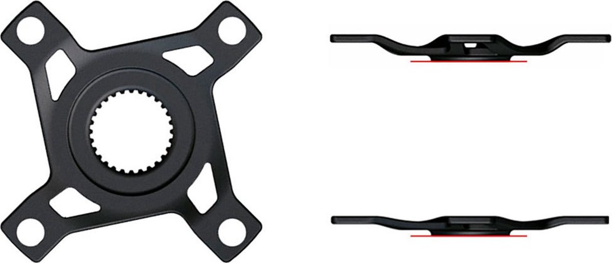 FSA Spider E-Bike 4-Arm 1x BCD 104 mm Schwarz - stabiler Kettenblattadapter für Bosch Gen4