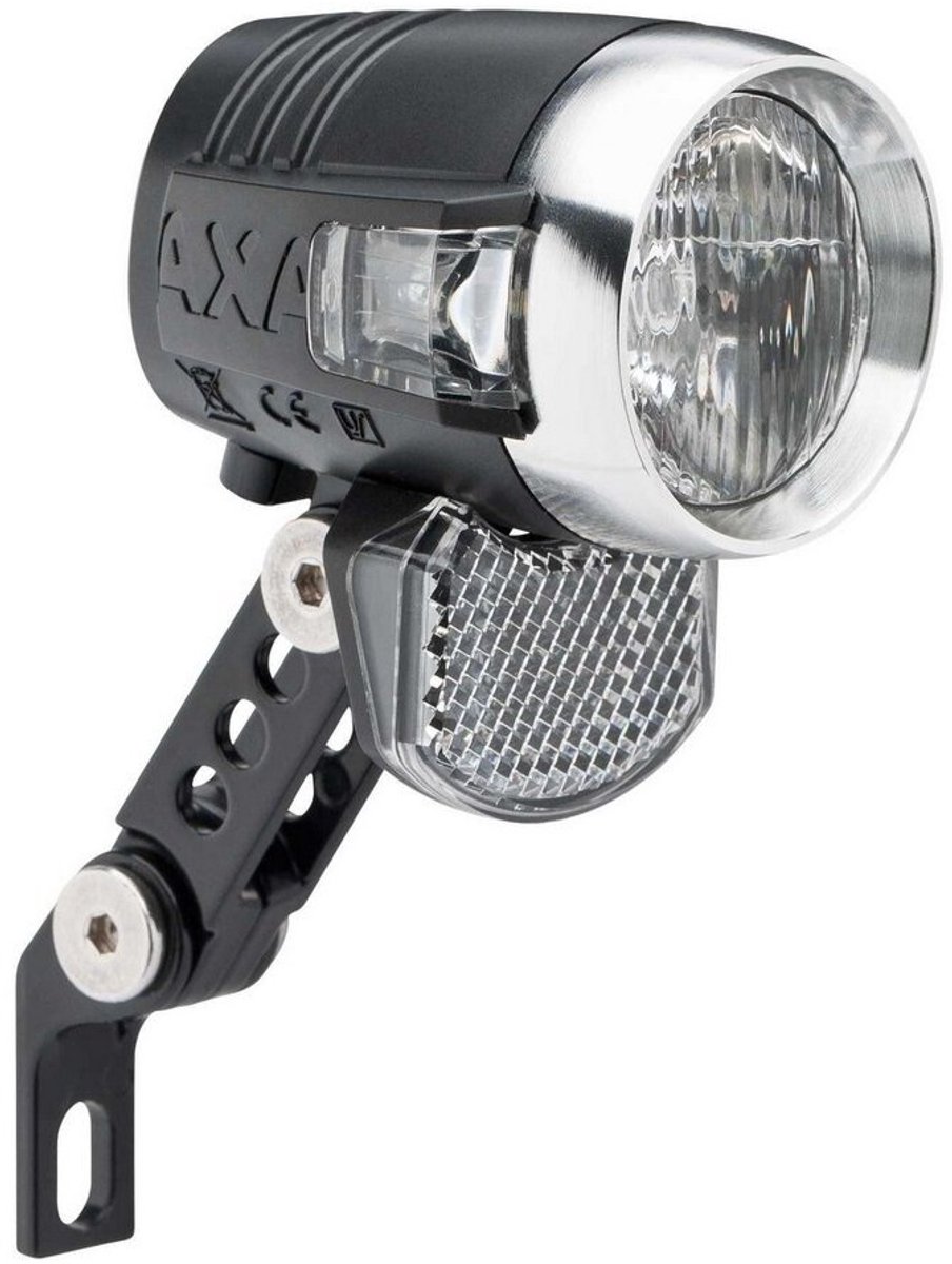 AXA Frontlicht Blueline 50 E-Bike 50 Blue - kompaktes LED-Scheinwerferlicht mit 50 Lux