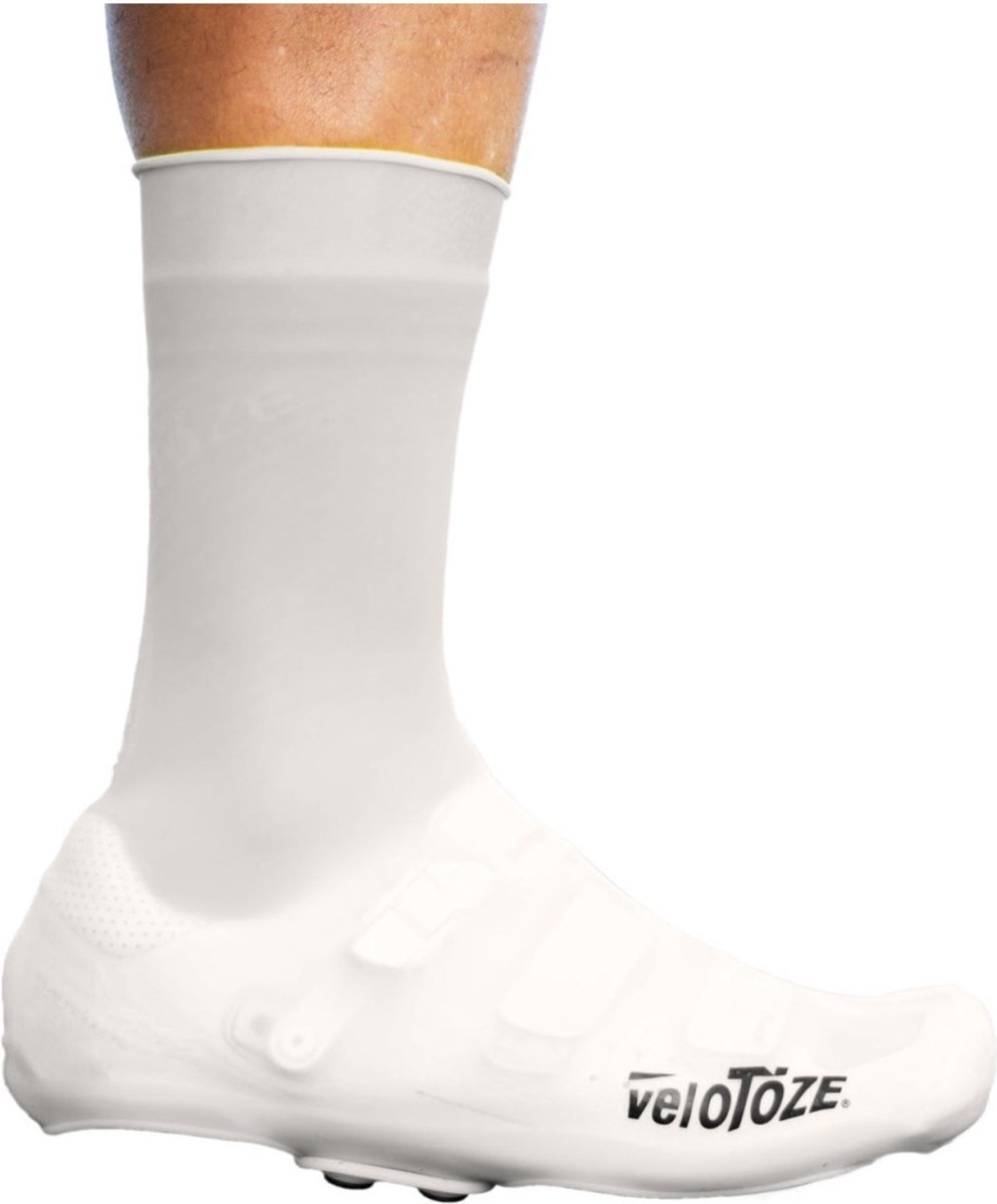 VeloToze Überschuh Silicone Snap Road weiß S (37-40) - wasserdicht & aerodynamisch