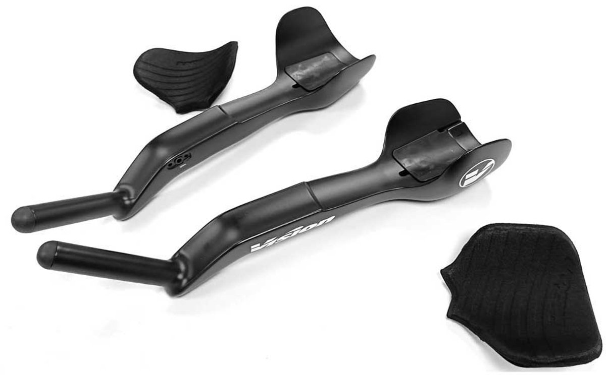 Vision Extensions Metron TFE EVO 340 mm (L) Schwarz - aerodynamische Carbon-Zeitfahr-Extensions