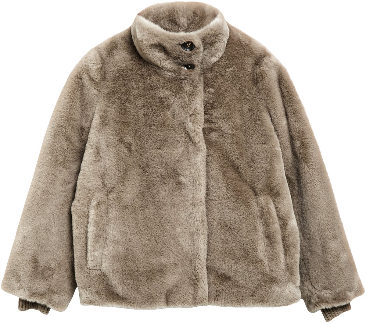 Giacca in peluche con polsini donna COMMA