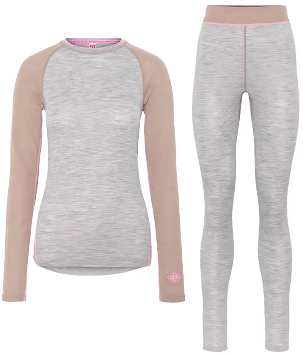 Completo legging e t-shirt a maniche lunghe donna Kari Traa Kaia