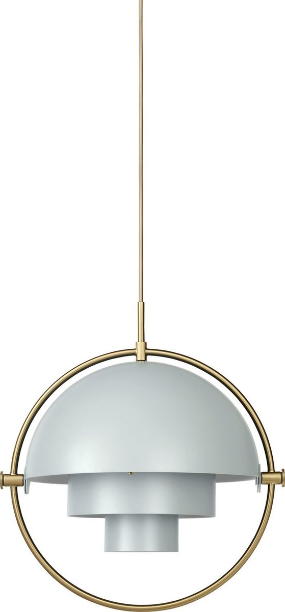 GUBI Plafoniera Multi-Lite ottone-grigio