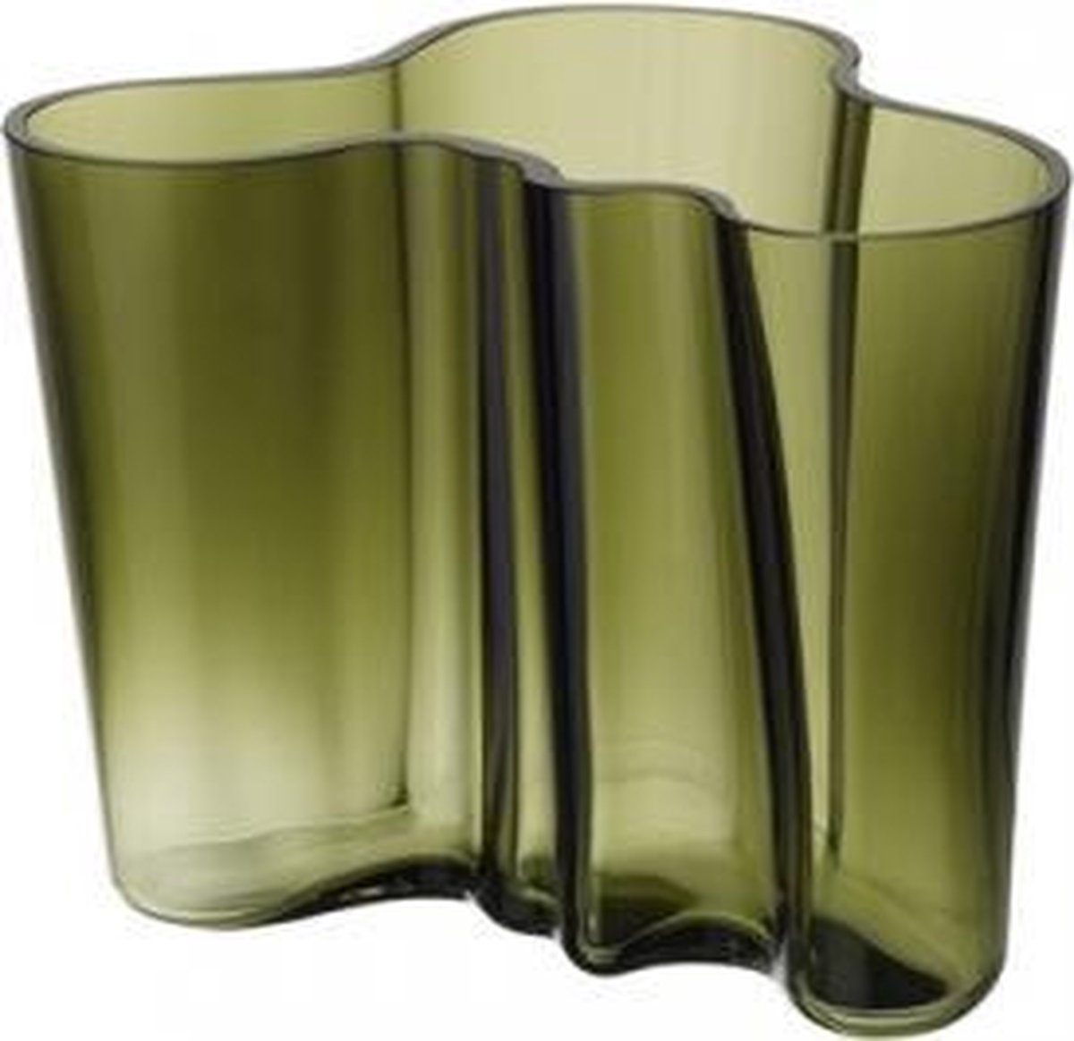 Iittala Jarrón Alvar Aalto verde musgo 160 mm