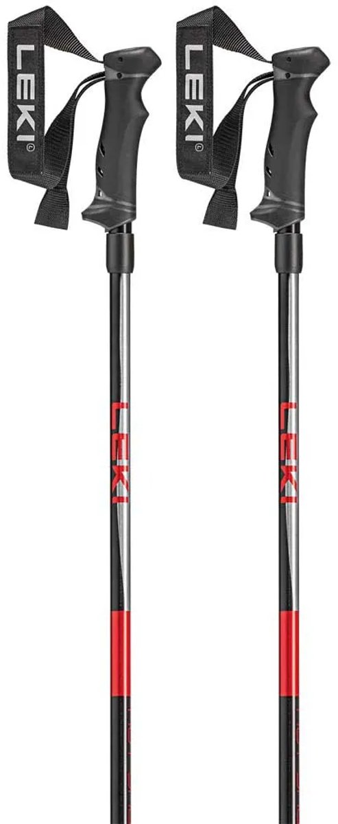 Leki Hot Shot, bastones de esquí, negro/rojo