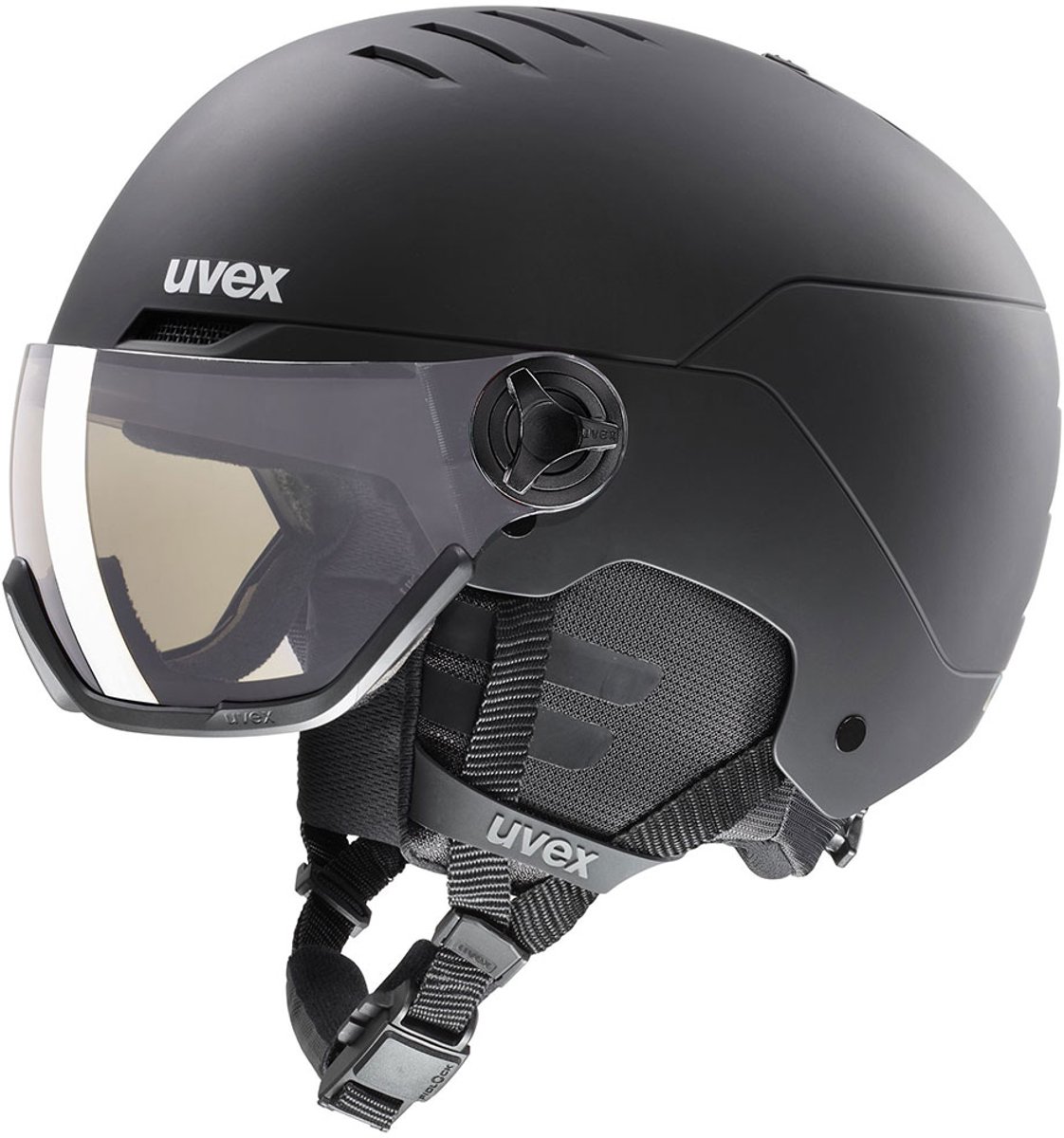 Uvex Wanted Visor Pro V, casco de esquí con visera, negro