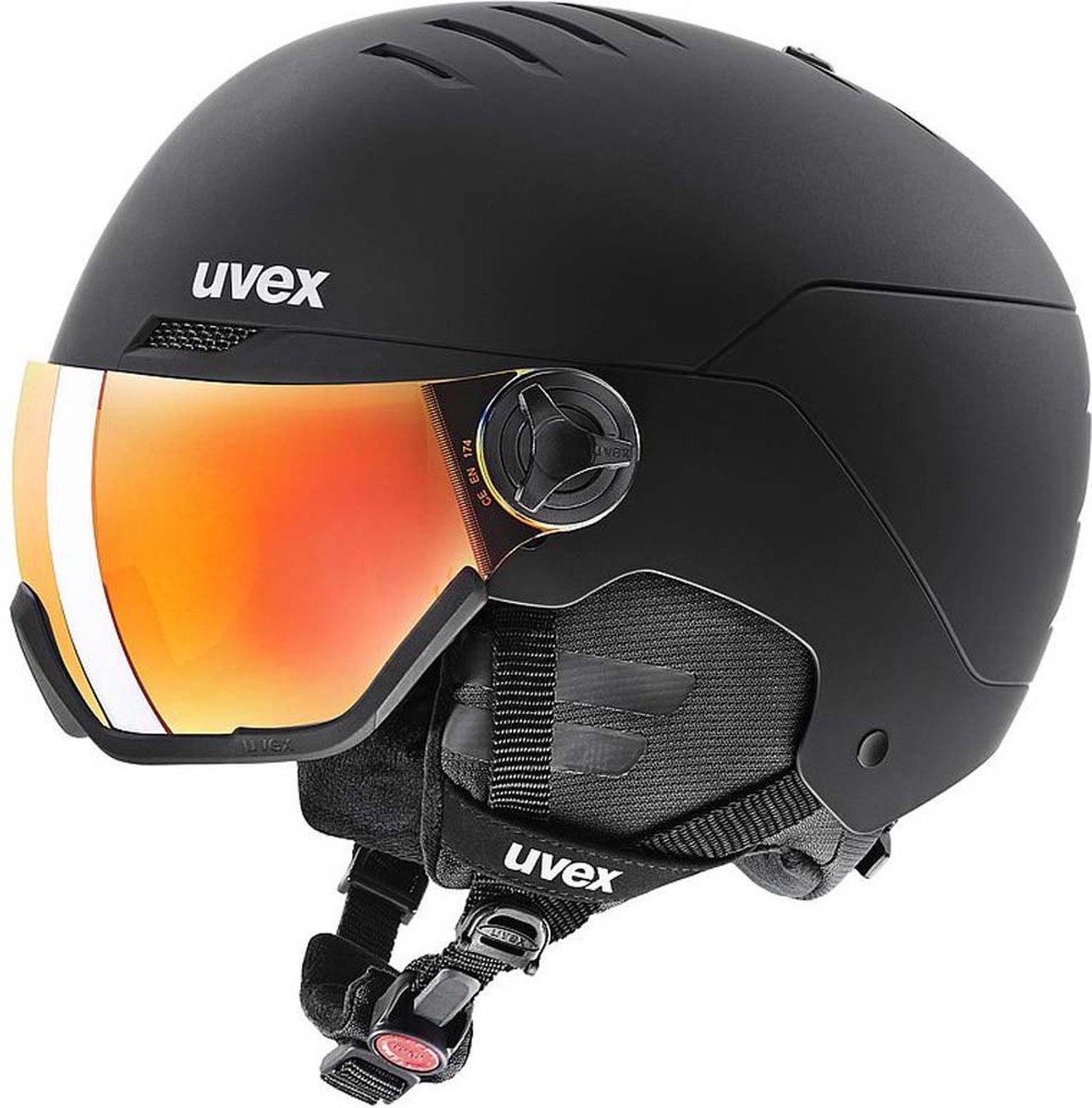 Uvex Wanted Visor, casco de esquí con visor, negro