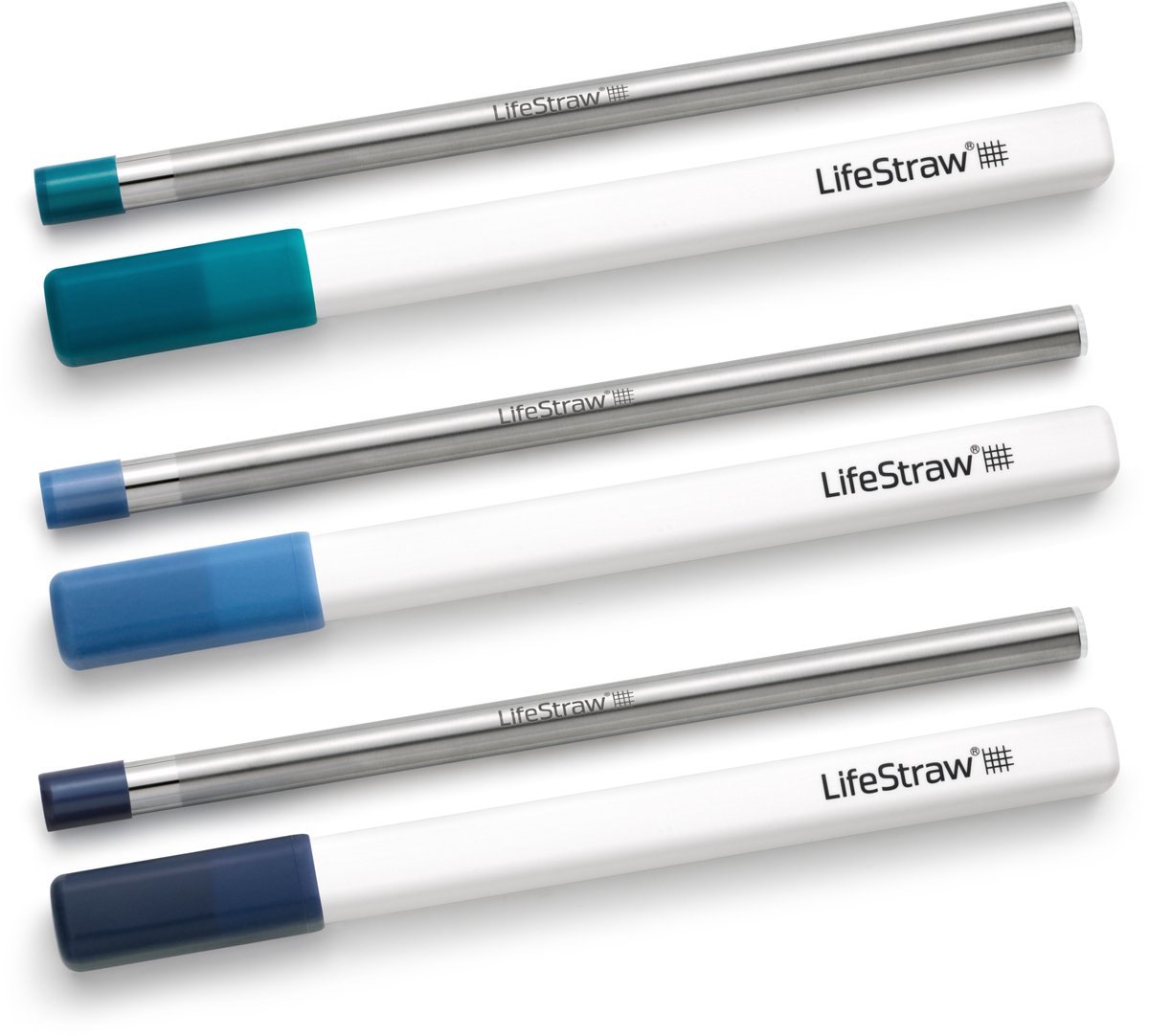 LifeStraw SIP 3pk with 3 Cases, Azul oscuro/Azul/Verde