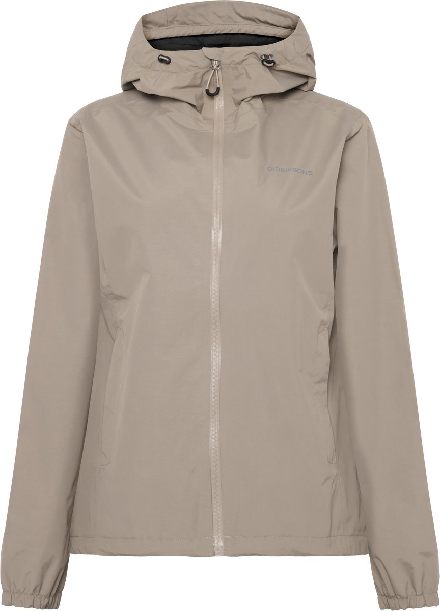 Didriksons Varja, chaqueta impermeable, mujer, ash brown