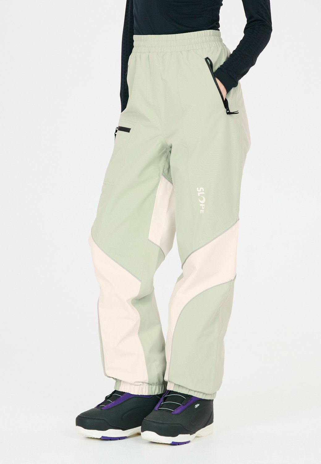 SLOPE Blizz Loose, pantalones de esquí, mujer, aqua gray