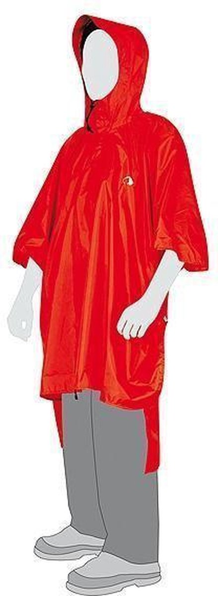 Tatonka Poncho 2, impermeable, rojo