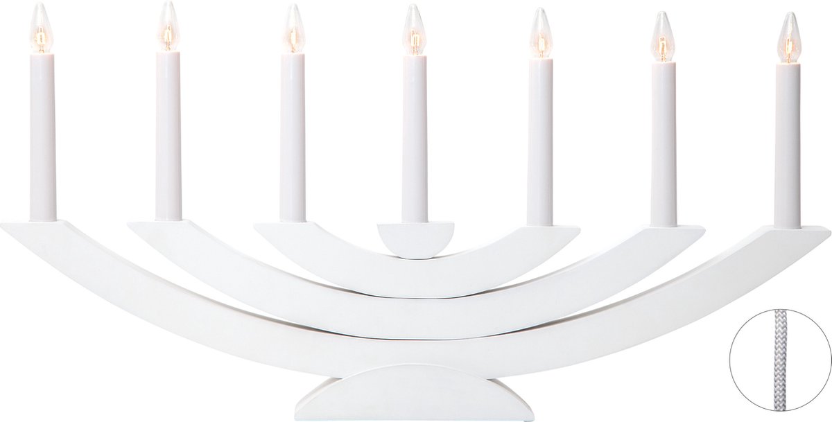 Star Trading Candelabro de Adviento Navida blanco