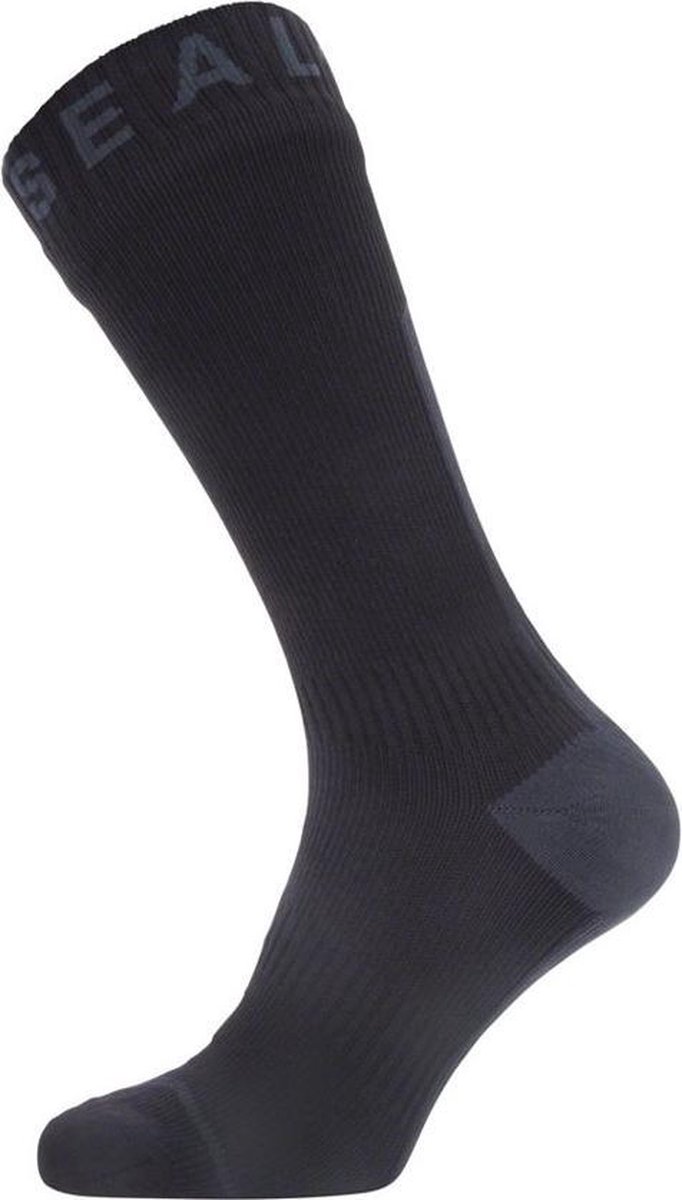 Sealskinz WP All Weather Mid Sock W. Hydrostop, calcetines, negro/gris
