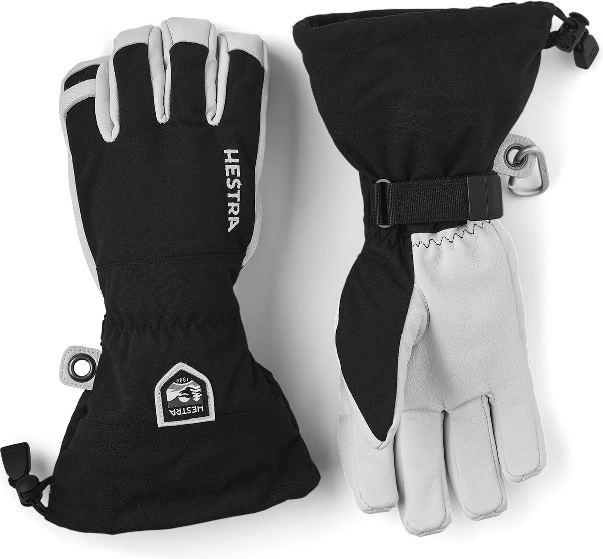 Guanti da sci Hestra Army Leather Heli, nero
