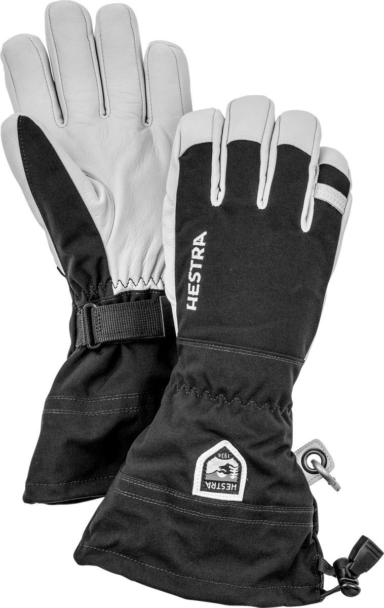 Guanti da sci Hestra Army Leather Heli, nero