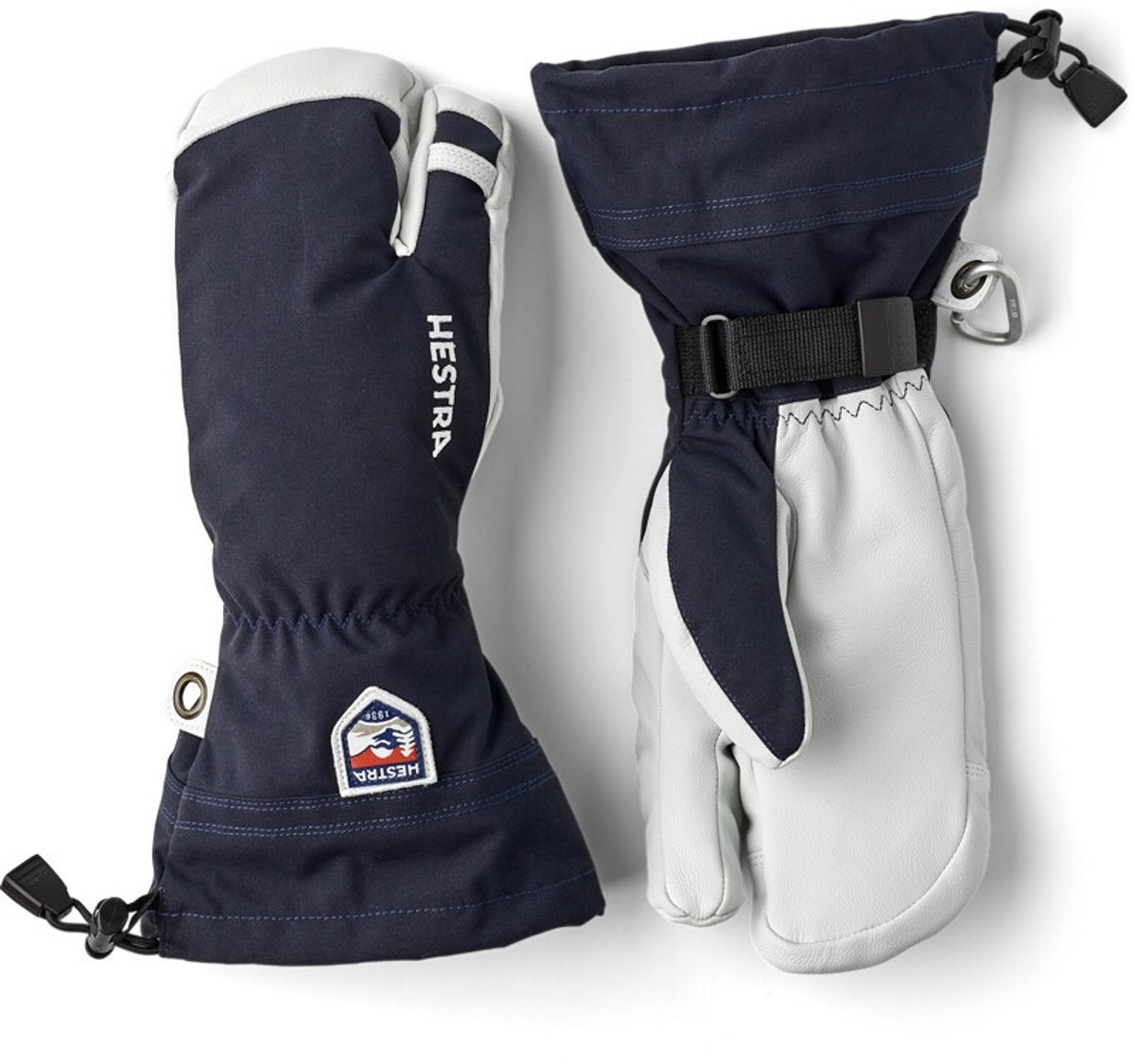 Hestra Army Leather Heli, guanti da sci, blu navy