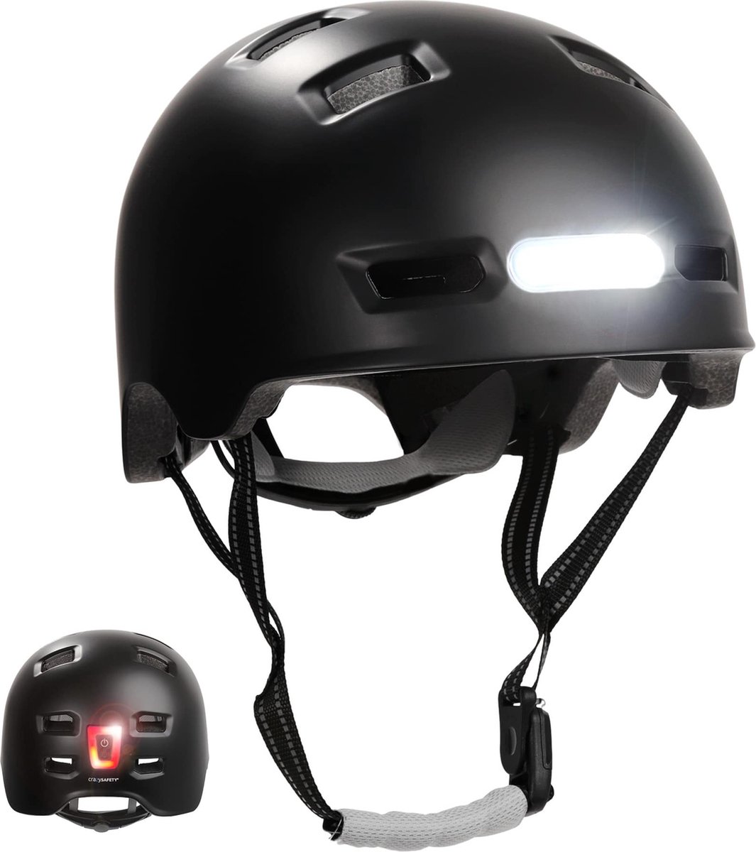 Crazy Safety Vertigo, casco da bici, nero