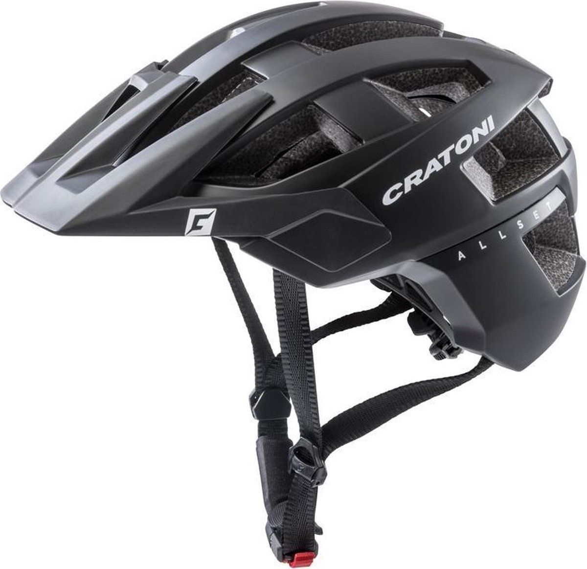 Cratoni Allset, casco da bicicletta, nero opaco