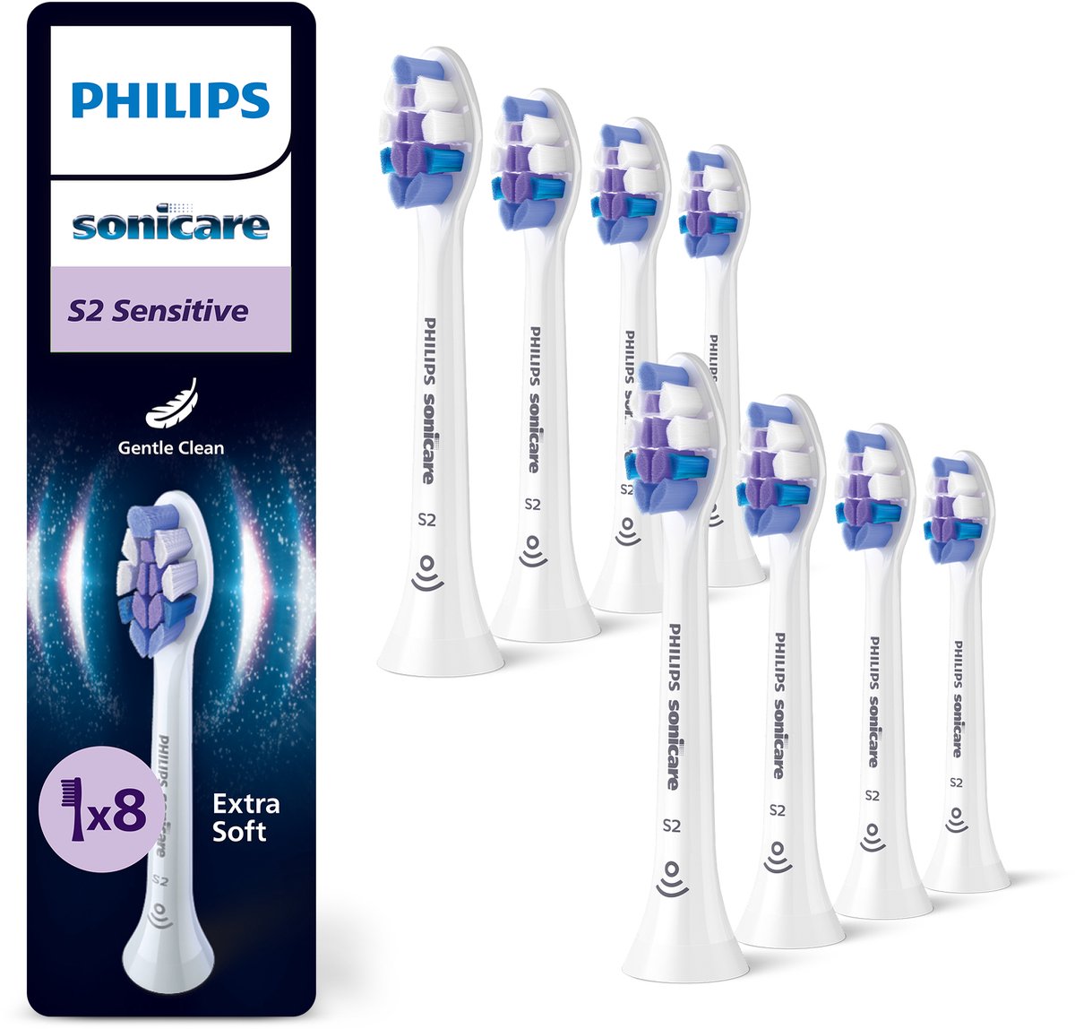 Philips Tandbørstehoveder Sonicare Sensitive HX6058/87