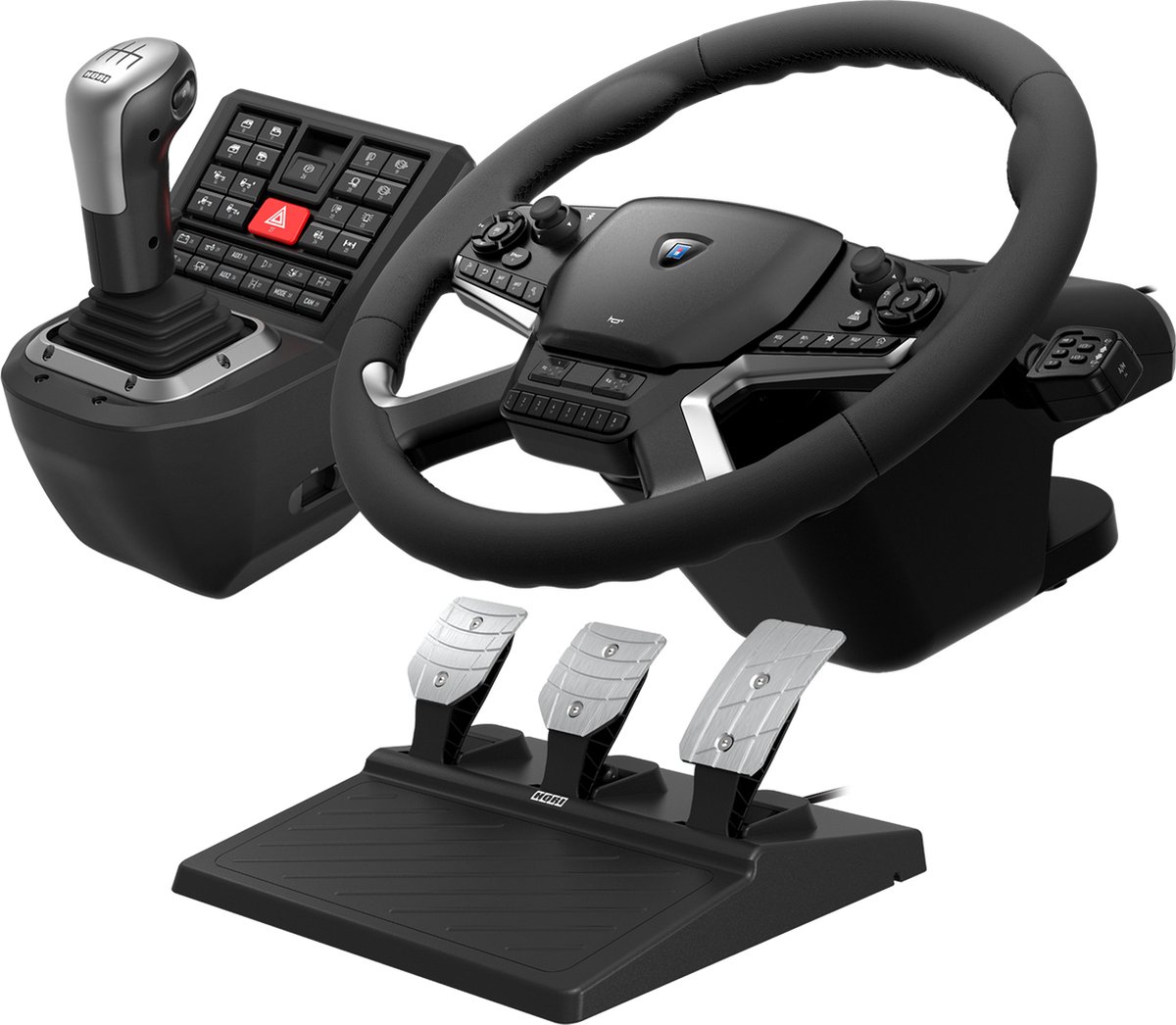 HORI Force Feedback Truck Control System - kablet rat, gamepad og pedal-sæt - PC - Wired Wheel, gamepad and pedals set - PC