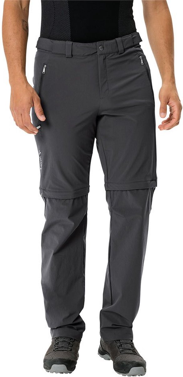 Vaude Men's Farley Stretch T-Zip Pants III, pantaloni da trekking, uomo, nero