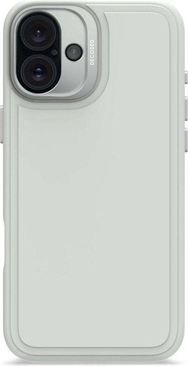 Decoded AntiMicrobial Silicone StacksBackcover for iPhone 16 Plus Stone Grey (Cl