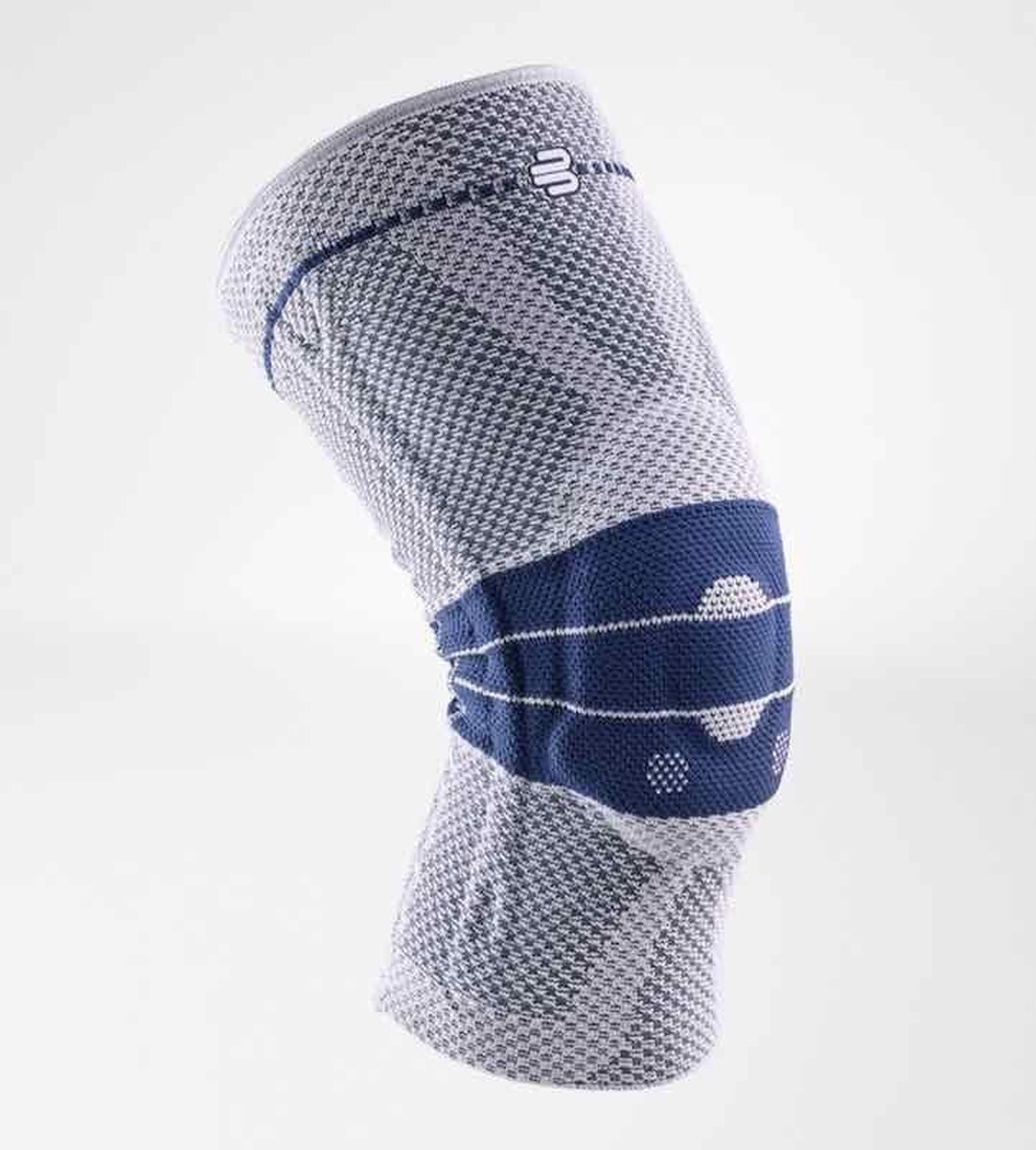 Bauerfeind GenuTrain 8, ginocchiera con silicone, blu