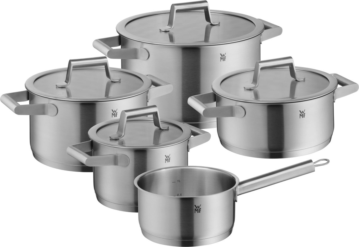 WMF Comfort Line 5 pcs. w. 4 glass lids