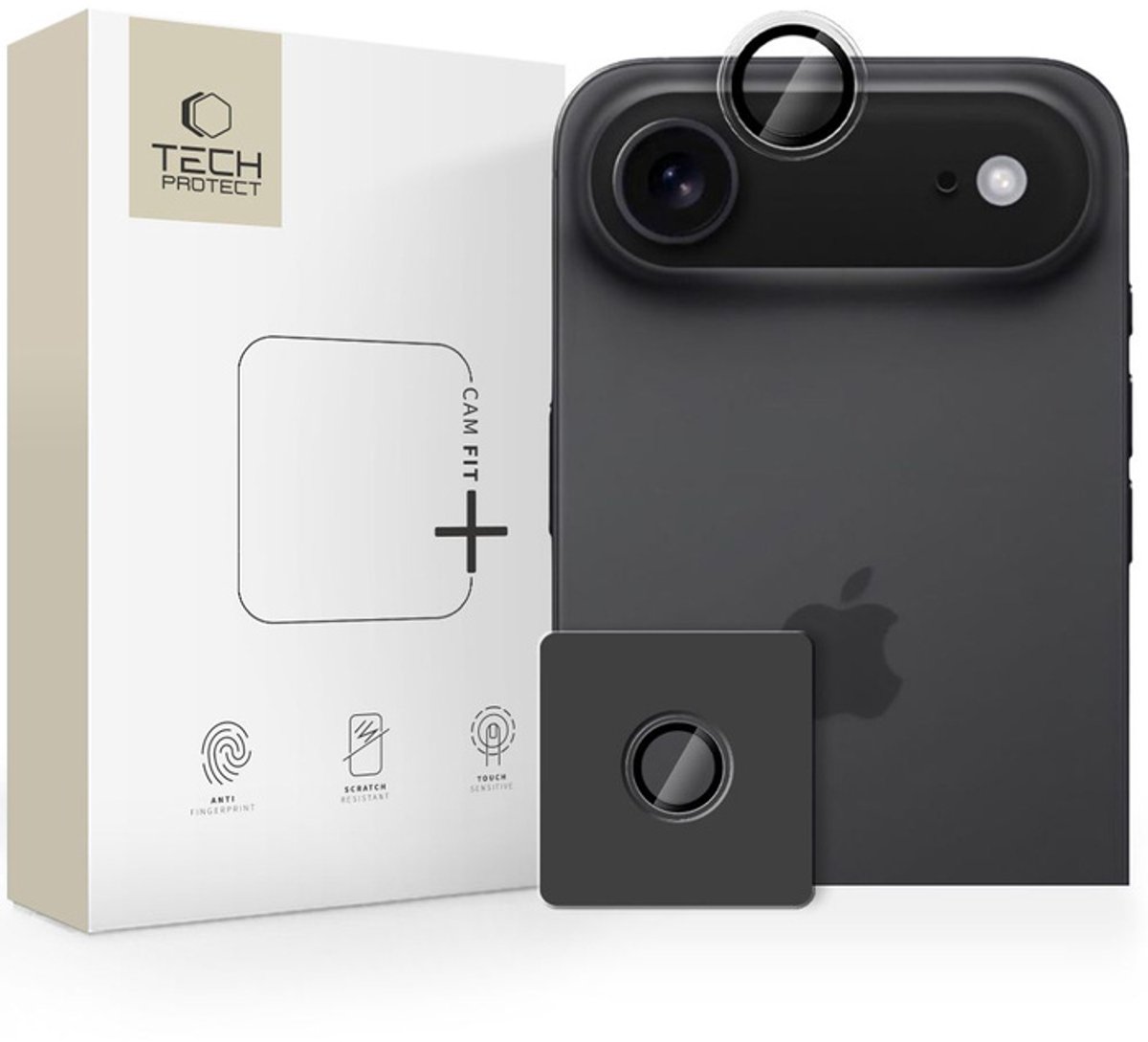 Tech-Protect Camring Fit+ Camera Cover for iPhone 17 Air - Transparent