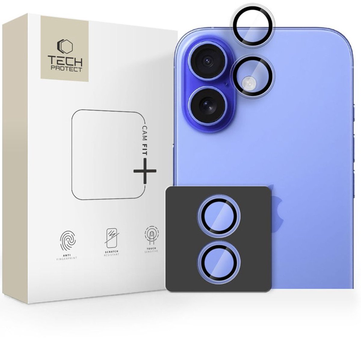 Tech-Protect Camring Fit+ Camera Cover for iPhone 17 - Transparent