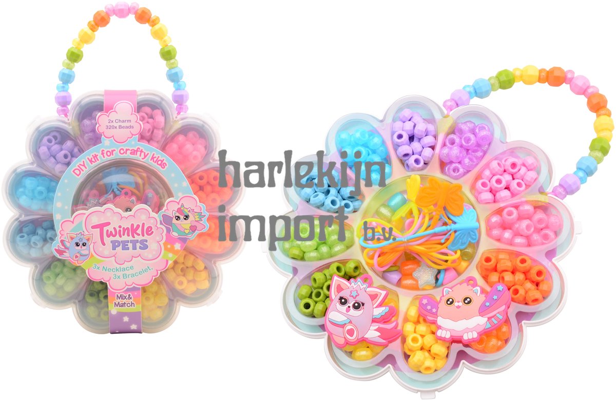Johntoy Twinkle Pets - Bead Set in Flower Box