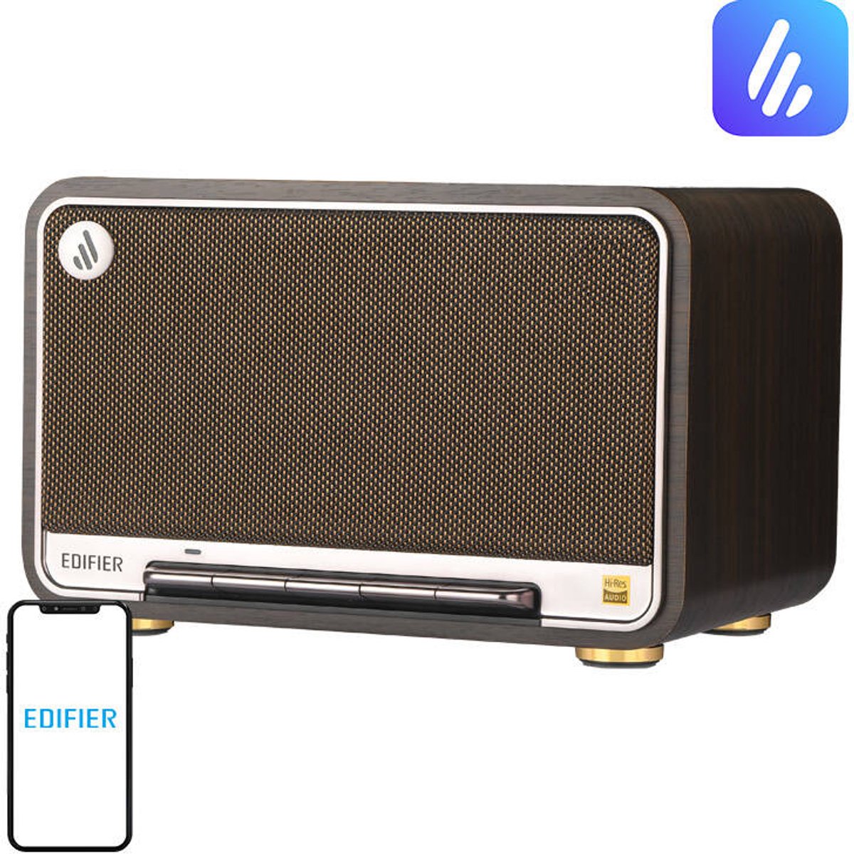 Edifier D32 wireless speaker (black walnut)