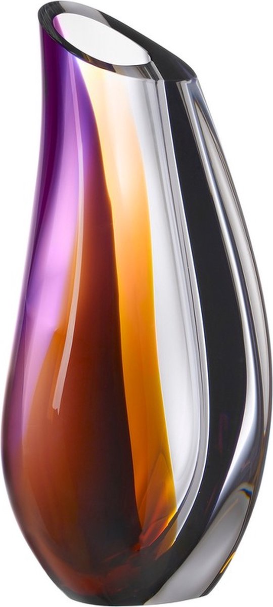 Kosta Boda Jarrón Orchid 280 mm Morado-ámbar