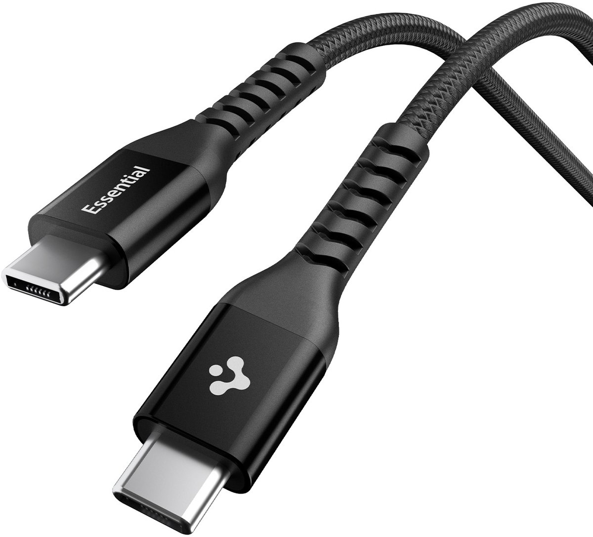 Spigen Essential USB C to USB C 100W Fabric Cable - black EB10010CCA