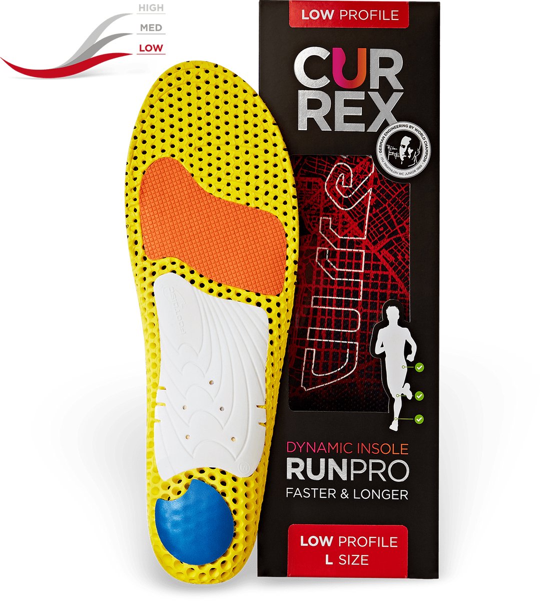 Currex RunPro Low, wkładka, czerwony