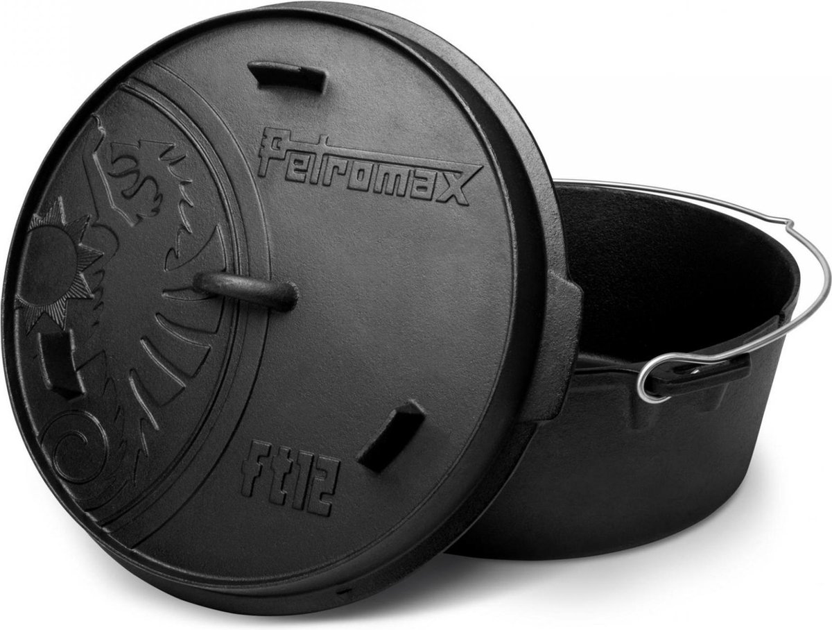 Petromax Dutch Oven FT12, płaski, czarny