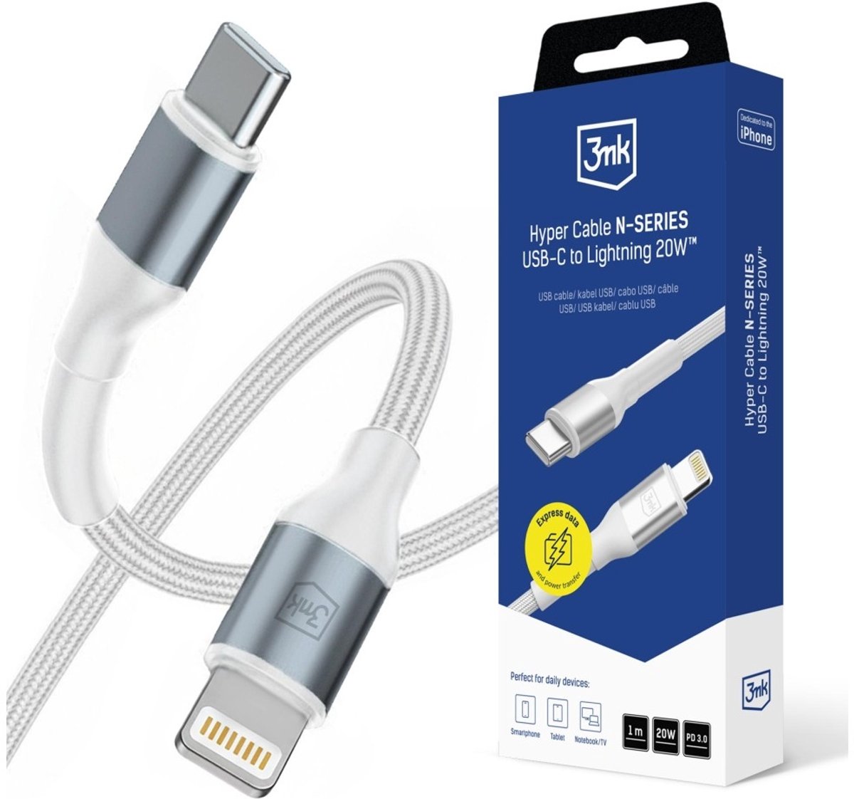 3mk Hyper Cable N-SERIES Lightning cable - Lightning / USB - 1 m