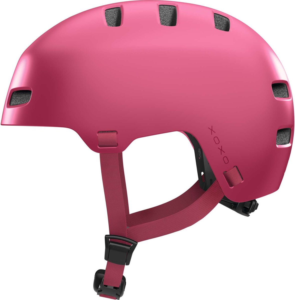 ABUS XOXO, kask rowerowy, czerwony