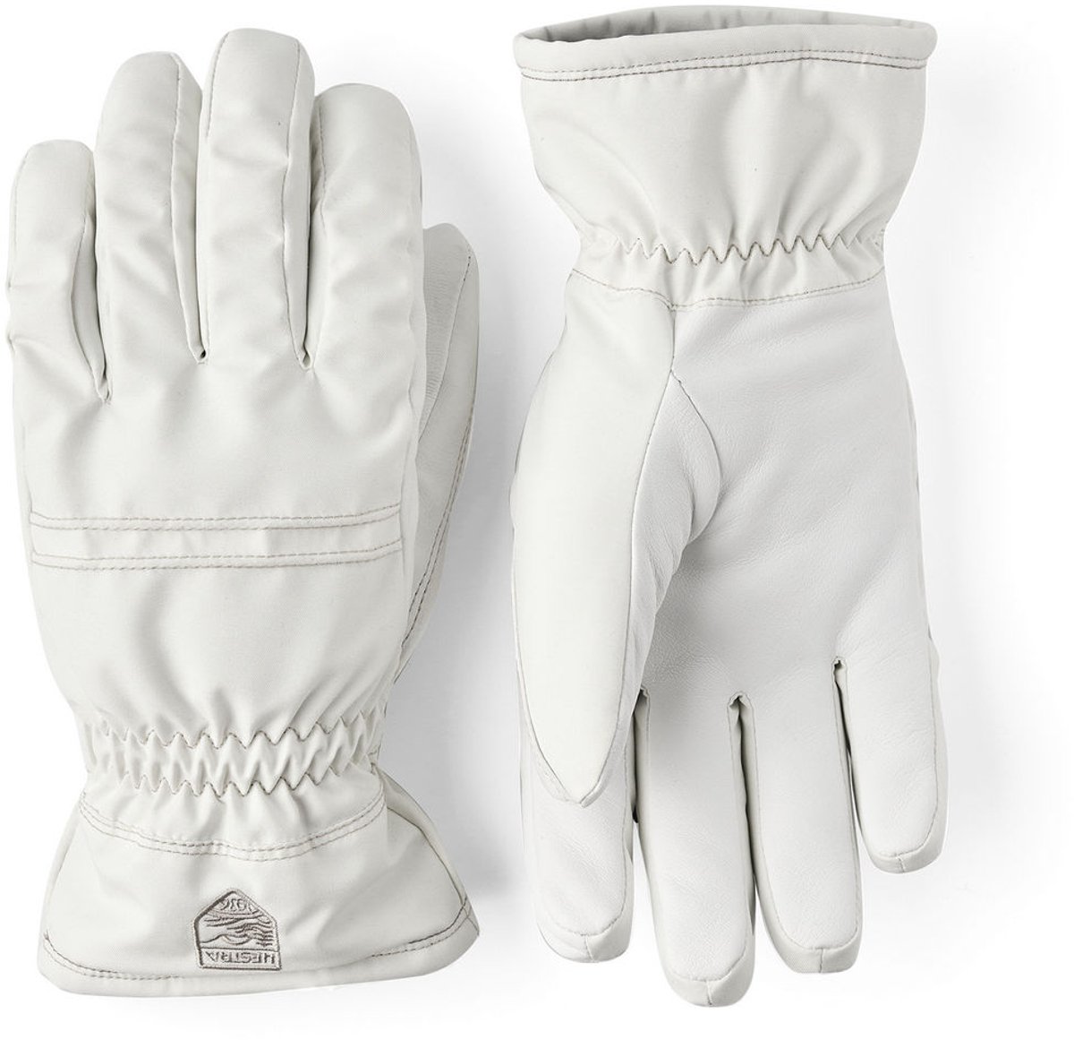 Hestra Primaloft Leather, rękawice narciarskie, damskie, białe